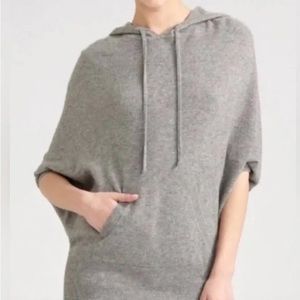 Vince 100% cashmere gray pullover short sleeve hoodie S